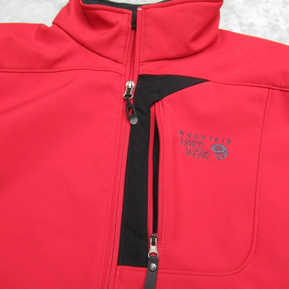 Mountain Hardwear Jacket Mens Large Red Softshell Water Resistant‎ Windstopper - Picture 10 of 16